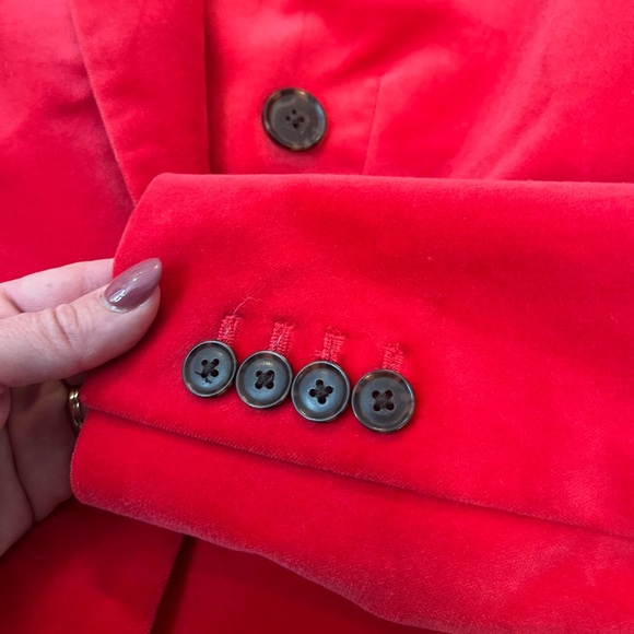 J.Crew Red Velvet Blazer - Picture 8 of 11